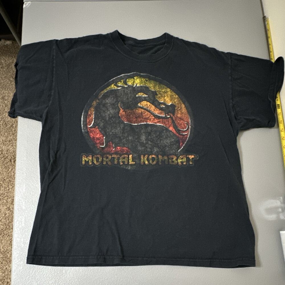 Mortal Kombat Dragon Logo Graphic Black T-Shirt unknown size as no tags